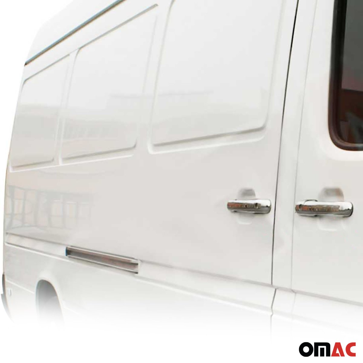 Mercedes Sprinter W901 Door Handle Cover - Omac - H4 S.Steel - Gloss Silver - '95-'06